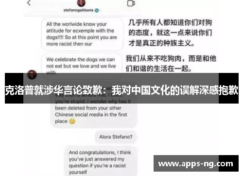 克洛普就涉华言论致歉：我对中国文化的误解深感抱歉